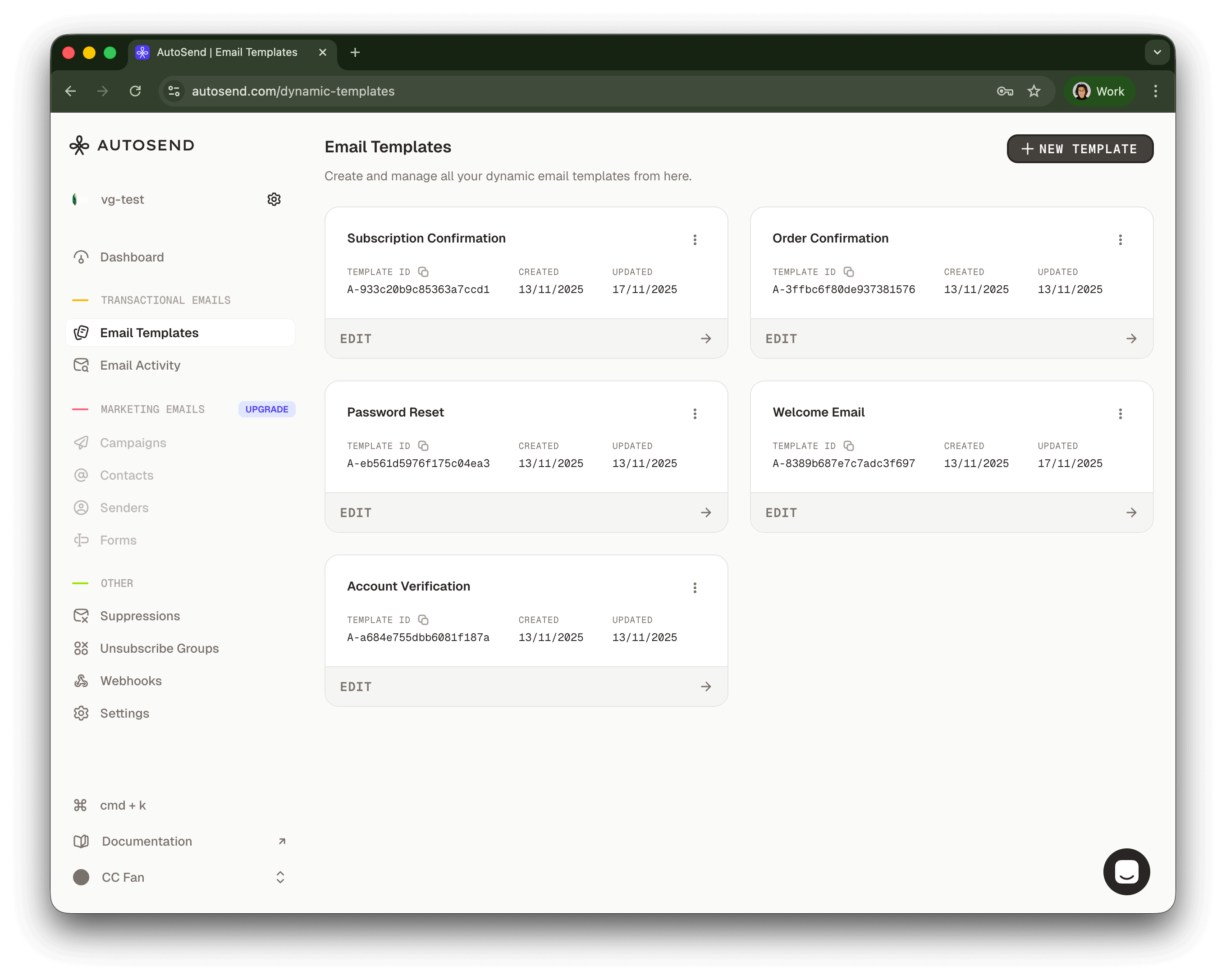 Send email via Autosend on vivgrid